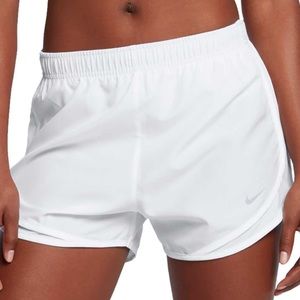 White Nike Dri fit shorts